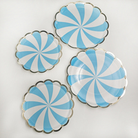 Assiettes jetables écologiques en papier motif dentelle, design minimaliste, sûres pour les aliments, idéales comme cadeau d'affaires