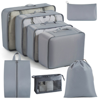 Ensemble de cubes de rangement en tissu Oxford avec logo personnalisable, fermeture à glissière, différentes couleurs, organisateur de voyage unisexe