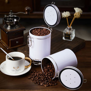 Contenitore per Caffè Vuoto Personalizzato all'Ingrosso, <span class=keywords><strong>Barattolo</strong></span> in Latta per Imballaggio e Conservazione con Valvola di Degassaggio, Grado Alimentare e Ermetico - Product Image 4