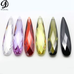 Nhà Máy Tùy Chỉnh Kích Thước Lớn 36*9Mm Với Lỗ Lê Hình Đôi <span class=keywords><strong>Checkerboard</strong></span> Cắt Lê Cubic Zirconia - Product Image 1