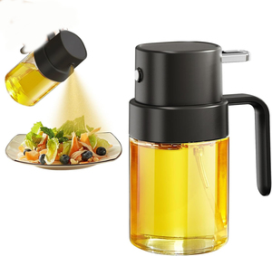 ขวดสเปรย์น้ำมัน550ขนาด18.5ออนซ์2 in 1, หม้อที่ใช้ในครัวสำหรับทำอาหารเทน้ำส้มสายชูมะกอกขวดแก้วใส่น้ำมันขวดสเปรย์ - Product Image 1