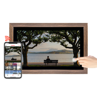 Bingkai foto Digital seni WiFi kayu pro 18.5 "IPS layar sentuh bingkai gambar elektronik video foto melalui Frameo App di mana saja