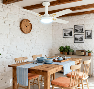 Remote Control Metal Ceiling Fan With Dimmable Adjustable Color Temperature 3-Speed Bedroom & Use <b>Timer</b> Included Remote Control - Product Image 3