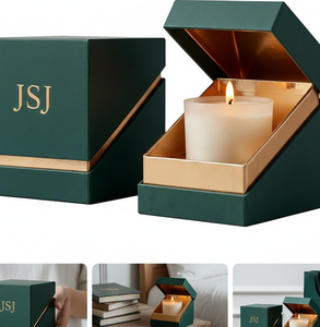 Boîte cadeau de luxe pour bougies avec bordure gaufrée, emballage en carton rigide personnalisé avec <span class=keywords><strong>logo</strong></span> pour marques traditionnelles - Product Image 3