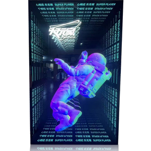 Enseigne murale LED néon personnalisée effet miroir infini, affichage logo bouteille rouge, lumière statique AC 110-240V, publicité pour magasins - Product Image 6
