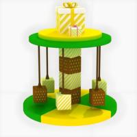 Manège Électrique Rotatif pour Enfants, Équipement de Jeux Doux, Manège Amusant pour Tout-Petits, Carrousel pour Fêtes