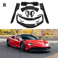 Kit carrosserie R Style en fibre de carbone sèche pour SF90 : Lame avant, jupes latérales, diffuseur arrière, aileron arrière, aileron de capot et kit carrosserie complet