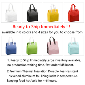Sacs <span class=keywords><strong>de</strong></span> livraison alimentaire isothermes en gros, couleur unie, doublure en aluminium, réutilisables, étanches, avec fermeture éclair, pour livraison <span class=keywords><strong>de</strong></span> <span class=keywords><strong>repas</strong></span> - Product Image 2