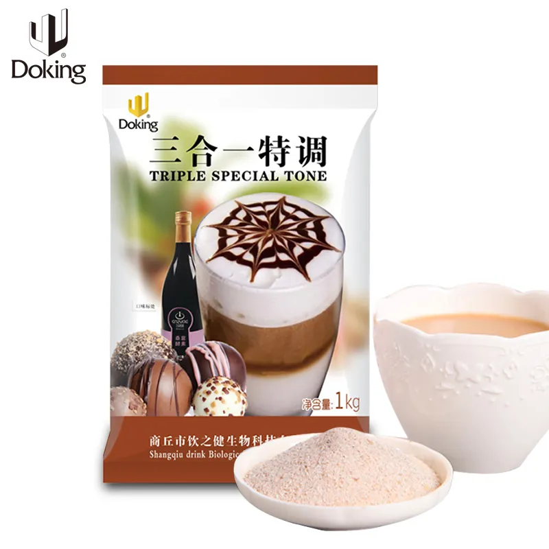 Doking sıcak ürün üçlü özel ton İçecek-mor patates Latte süt çay tozu (aromalı katı içecek)