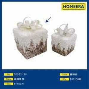 Homeera Christmas Pendant Square Foam Champagne Color Handicraft Holiday Decoration - Product Image 1