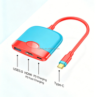 Hub USB NS2 Portable 3-en-1 PD100W USB3.0 HD 4K 60Hz Type-C pour console de jeu NS Switch 2, PC portable, mini-convertisseur, station d'accueil