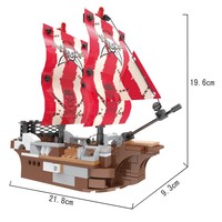 COGO 3 en 1, jouets éducatifs, 260 pièces, modèle de bateau, blocs de construction 3D pour enfants