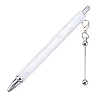 Nouveau stylo porte-clés DIY en papier roulé perlé, stylo publicitaire élégant et coloré avec breloques, personnalisable avec impression