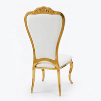 Chaises de salle à manger modernes de luxe en cuir rembourré avec pieds en acier inoxydable pour hôtel