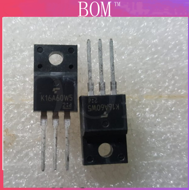 New Original 5Pcs/Lot TK16A60W5 K16A60W5 OR TK16A60W K16A60W K16A60 16N60 TO-220F 20A 500V Power MOSFET