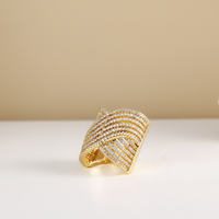 Nouvelle Bague de Mariage Indienne Jodha Akbar en Or, Dernier Design TDW pour Femme