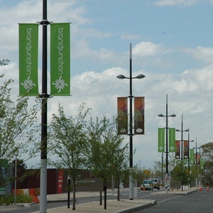 Có thể điều chỉnh chiều cao chống ăn mòn biểu ngữ ngoài trời hiển thị đứng dễ dàng để cài đặt quảng cáo cờ khung - Product Image 3