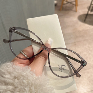 Qianai กรอบแว่นสายตาทรงแมวของผู้หญิงกรอบเต็มป้องกันแสงสีฟ้าเลนส์ AC ทรงรี JS1-4-30317 - Product Image 3