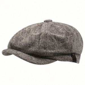 Casquette Gavroche Homme 8 Panneaux Tendance à Motif Chevrons – Vente en Gros à Prix Abordable - Product Image 2
