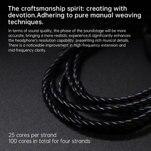 CCA JT2 Câble standard à âme en cuivre sans oxygène de haute pureté, construction tressée à la main, fiche plaquée or, connexion stable, qualité - Product Image 4