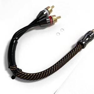 Dual-Channel RCA Car Fully Shielded Nylon Braided Custom Audio <b>Cable</b> - Product Image 3