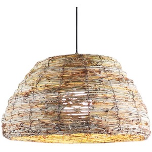Rattan Woven Pendant <b>Light</b> Round E27 Led Bulb Single Head Chandelier For Balcony <b>Dining</b> Room Sunroom Home Decor - Product Image 3
