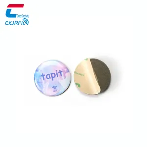 Customized 30mm Epoxy Nfc Tag Social Media Sharing Mobile Phone Sticker