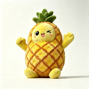 Peluche de piña personalizable, adorable peluche de piña, juguete de peluche de fruta tropical, cojín de piña - Product Image 5