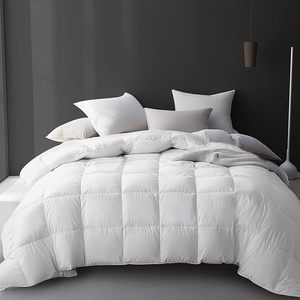 Couette en plumes de canard blanc de luxe pour hôtel, moderne, unie, toutes saisons, chaleur moyenne - Product Image 1