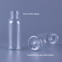 Bouteilles vides transparentes en PET pour lotion corporelle et huile capillaire avec bouchon à clapet, disponibles en 10ml, 15ml, 20ml, 25ml, 30ml, 50ml, 60ml, 100ml, 120ml