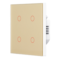 Tuya Zigbee 1 2 3 4 Gang Touch de haute qualité avec interrupteur de lumière neutre Produits de maison intelligente standard ue pour la domotique