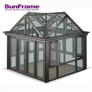 Moderno Four Seasons Solarium Cerrado <span class=keywords><strong>Porche</strong></span> Conservatorio Marco de aleación de aluminio Vidrio transparente para jardín Aluminio Sunroom Outdoor - Product Image 3