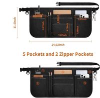 Tablier de service personnalisé avec logo et taille ajustables pour serveuses de restaurant, hôtel, bar, avec poches et ceinture réglable