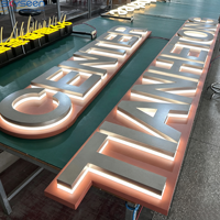 Enseigne lumineuse LED personnalisée SKYSEEN, lettres en métal rétroéclairées 3D, enseigne en acrylique illuminée, panneau imperméable pour la publicité commerciale