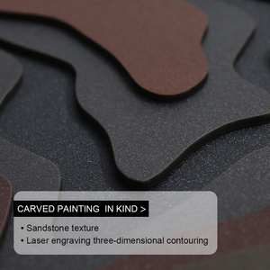 Personnalisé salon couloir art <span class=keywords><strong>mural</strong></span> de luxe abstrait MDF 3D grès peinture éléphant relief murale - Product Image 4