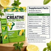 Poudre de créatine et d'électrolytes à marque privée avec taurine, L-citrulline, vitamine C, eau de coco, sachets de 10g, fabricant OEM