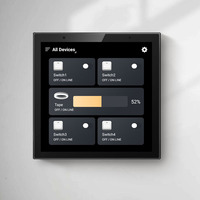 Interrupteur sans fil ZigBee SQ 4 pouces SNZB-01P, simplifiez le contrôle intelligent avec un seul bouton, compatible avec Alexa