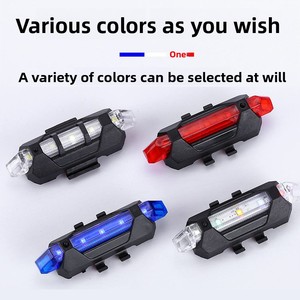 Luz trasera LED recargable para bicicleta, equipo de ciclismo de carretera de montaña impermeable ABS con batería de luz de advertencia de conducción nocturna - Product Image 2