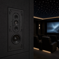 Amplificateur professionnel 5.1 canaux, système home cinéma 8 pouces 500W avec haut-parleurs métalliques muraux à crossover 2.5KHz