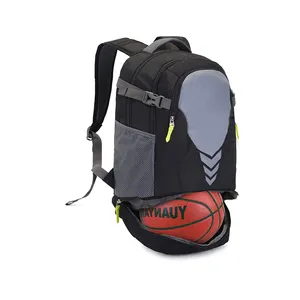 Lichtgewicht 35L Basketbal Rugzak Multifunctionele Leisure Laptop Rugzak, Sport En Gym Rugzak Met Bodem Bal Compartiment