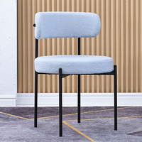 Chaises rembourrées de luxe scandinaves italiennes modernes, chaises de salle à manger brunes, fauteuils de cuisine, chaise de salle à manger en velours pour restaurant