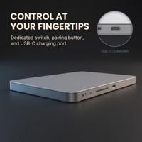 Trackpad sans fil M1, pavé tactile fin, multi-touch, gestuel, rechargeable par USB-C, cadre métallique
