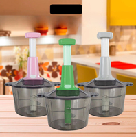 Multifunctionele Hand-Druk Cutter 0.8L Vleesmolen Peeler Machine Draagbare Handmatige Stirrer Ui Stamper Knoflook Chopper