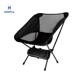 HOMFUL 공장 사용자 정의 메쉬 패브릭 캠핑 접는 의자 야외 캠핑 문 의자