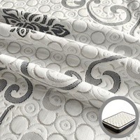 Tissu de matelas en jacquard tridimensionnel rétro floral effet soie, tricoté, antibactérien, respirant, achat en gros