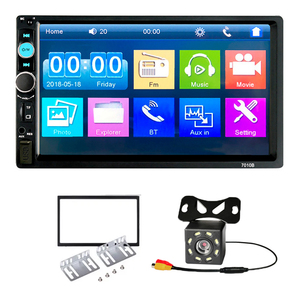 Reproductor MP5 para Auto de 7 Pulgadas, Autoradio Estéreo <span class=keywords><strong>con</strong></span> Pantalla Táctil Capacitiva, Compatible <span class=keywords><strong>con</strong></span> Carplay y Android Auto - Product Image 1