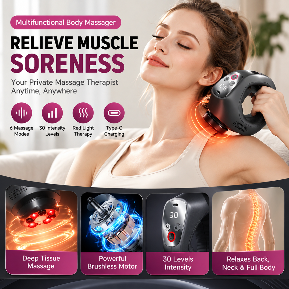 Body Slimming Massage Machine 6-in-1 High Speed Fat Burning Massager ...