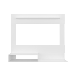 Floating Entertainment Center <b>White</b> One <b>Shelf</b> Two <b>Shelves</b> Tv Wall Mount Storage Unit - Product Image 6