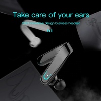 Headphone Nirkabel Single Ear Business Yx18, Earbud Olahraga Handsfree, Daya Tahan Baterai Lama, Stereo BT, Headset Musik Gaming dengan Mikrofon