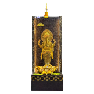 गैनेश ने एलईडी रोशनी के साथ पानी के फव्वारे को आशीर्वाद दिया-दक्षिण-पूर्व एशियाई हाथी देवता घर, कार्यालय के सजावट के लिए - Product Image 1